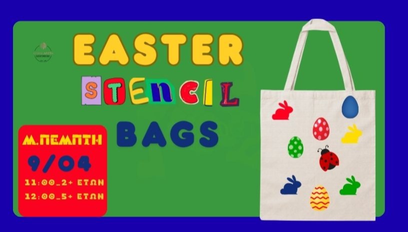 EASTER STENCIL BAGS