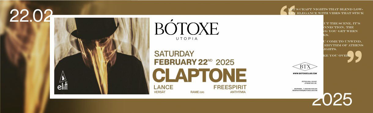 CLAPTONE LIVE AT BOTOXE ATHENS