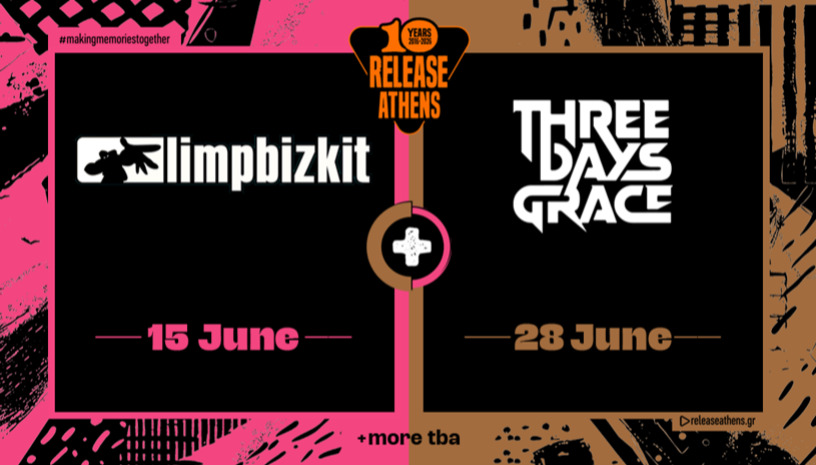 Release Athens 2026: Προσφορά διημέρου / Limp Bizkit + Three Days Grace 